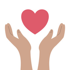 Caring Holding Heart