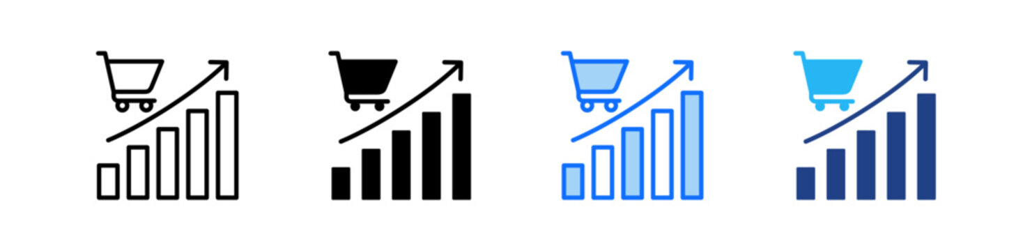 Market Demand Icon Set Multiple Style Collection