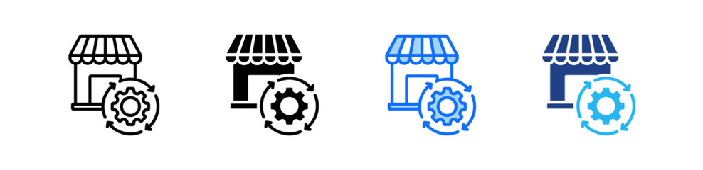 Supply Chain Icon Set Multiple Style Collection