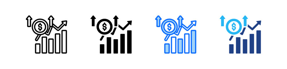 Market Maturity Icon Set Multiple Style Collection