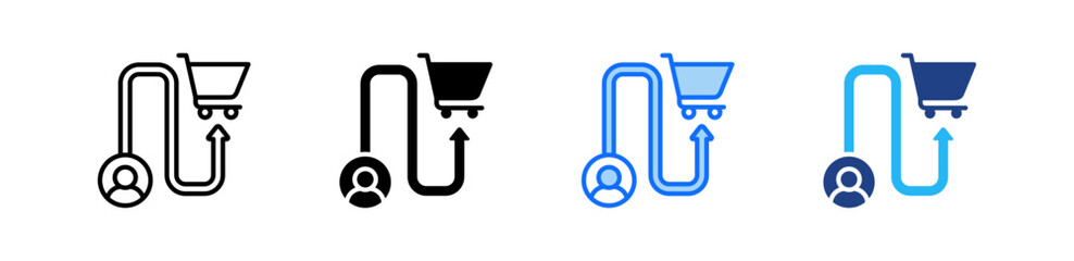 Customer Journey Icon Set Multiple Style Collection