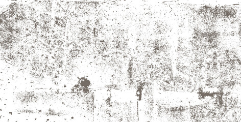 Urban wall with daub grainy texture. Grunge rough background. Fabric material with brown spots. White dab backdrop with speckles and dust. Canvas wall vector illustration.