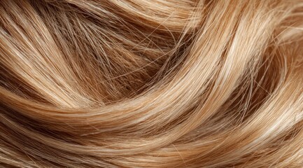 Naklejka premium Close-up of light blonde hair strands