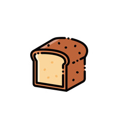 This image shows a cute creamy toast, warm and sweet. Ideal for food or tea time designs, with scalable vectors.