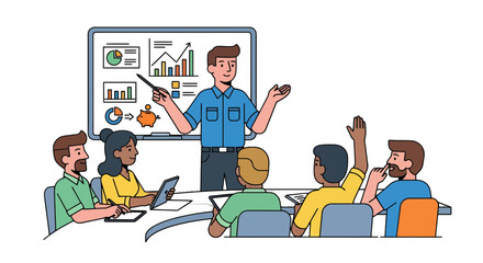 A Presentation About Finances, Sharing Insights and Inspiring Engagement in A Team Session