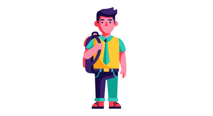 A Student Figure In Colorful Outfit Representing Education And Academic Pursuit