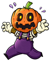 Jack-o'-lantern cartoon illustration