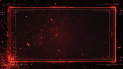 Dynamic red futuristic interface glowing with digital data and network connections, perfect for tech presentations and cybersecurity themes