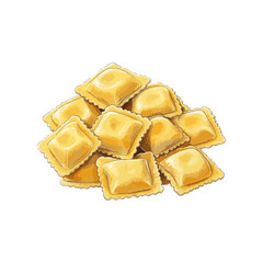 ravioli hand drawn illustration