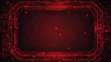 Dynamic futuristic digital data stream glowing with vibrant red energy and particles for technology and sci-fi themes