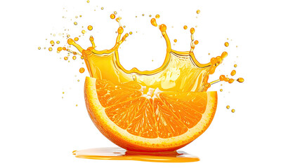 Sliced orange crown splash