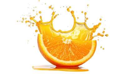 Sliced orange crown splash
