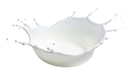 Milk splash frozen, crown-like formation against black background