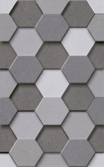 a 3D hexagonal pattern with a beautiful gray color combination