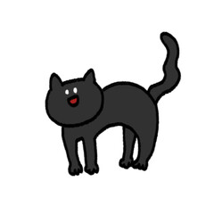 黒猫　イラスト