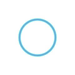 Abstract blue neon background with circles