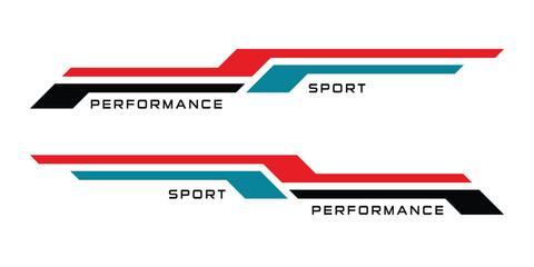 Decal stripes. Speed lines, Sports stripes, racing tuning strips and car sticker vector set. Vector illustration