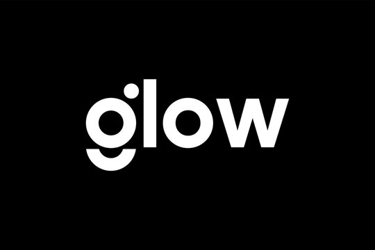 glow . rounded modern geometric circular minimalist clean alphabet font. lowercase bold typography vector illustration design - Powered by Adobe