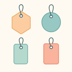 Colorful tags for labeling and decoration