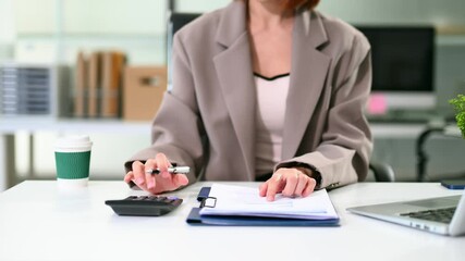 Businesswoman hand working digital marketing media with mobile phone and modern compute - Powered by Adobe