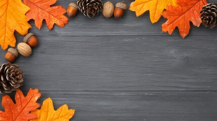 Obraz premium Autumnâ€™s textural harmony: natureâ€™s rustic palette. Authenti