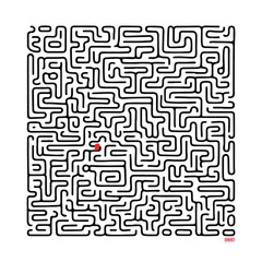 Elegant Maze-inspired Abstract Line Artwork