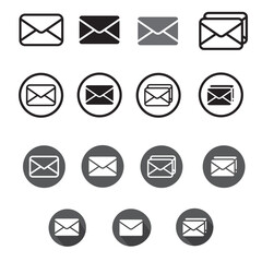 mail icons set