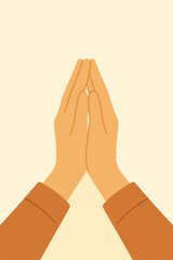 Praying Hands Illustration for Spiritual Reflection