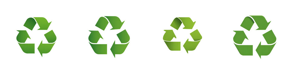 Obraz premium Recycle Symbol Collection: Green Arrows for Sustainability
