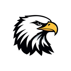 Bald eagle logo design  strong bird vector symbol