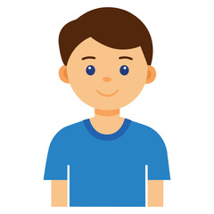 Boy avatar vector illustration  male character icon