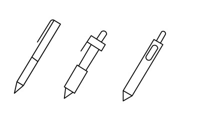 pen set icon isolated on white background