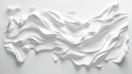 Obraz premium Abstract white fabric waves, textured background, design element, website banner