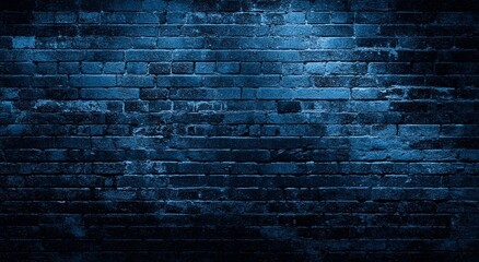 Blue Brick Wall Background Texture