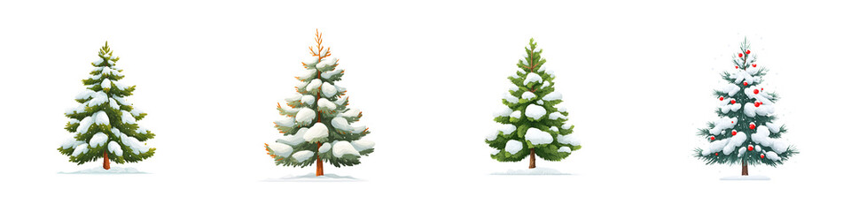 Christmas Trees Collection - Snowy Evergreen Decoration