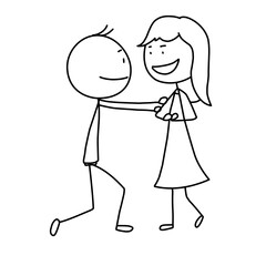 Sweet Embrace stick Figures 