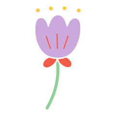 Purple Tulip with Red Base