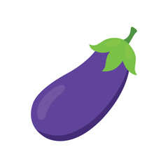 Realistic eggplant illustration  purple vegetable vector design