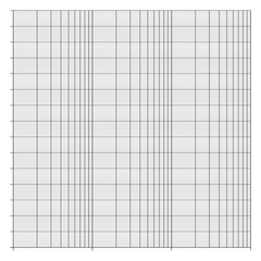 Koordinatensystem, horizontale einfach-logarithmische Darstellung, 3 Dekaden