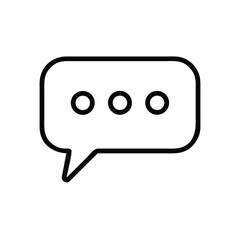Speech bubble icon with three dots for chat and messaging message communication