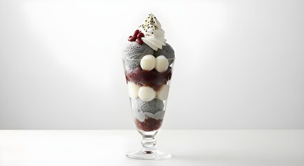 Black Sesame Japanese Parfait Studio Shot