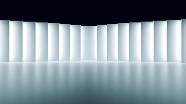 Minimalist architectural style car background rendered in 3D