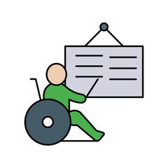 Disabled icon with white background vector stock illustration
