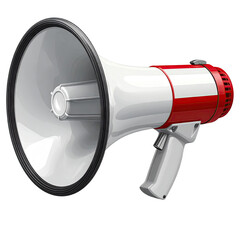 Red-striped megaphone with black rim