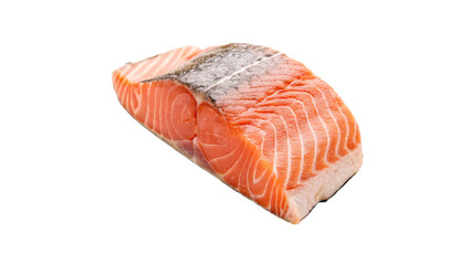 Fresh cut salmon fillet ready for cooking, showcasing bright orange color and rich texture