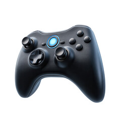 Game controller black plastic modern wireless joystick button technology electronic gaming entertainment