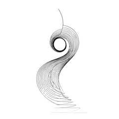Elegant Spiral Flowing Line Art