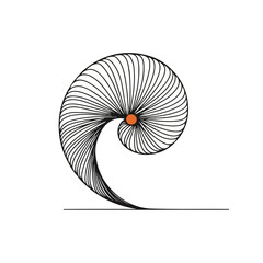 Abstract Spiral Line Art in Minimal Style