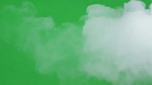 Ephemeral Vapor on Verdant Canvas: Wisps of ethereal vapor dance gracefully against a vibrant green backdrop, evoking a sense of calm and mystery.