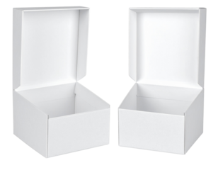 Decorative Open Gift Box with Lid Slightly Tilted Isolated on Transparent Background PNG